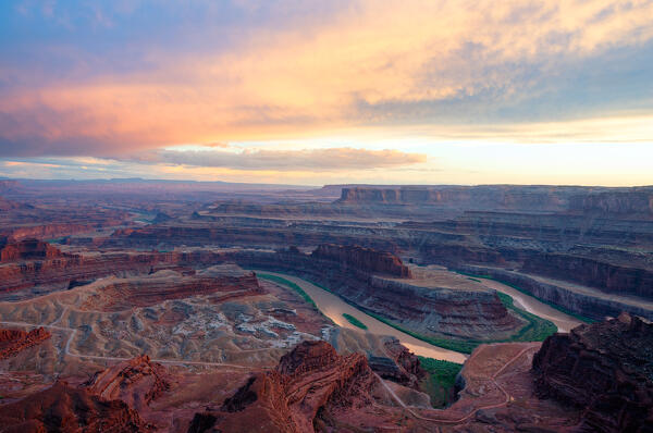 Sunset at Dead Horse Point State Park, Moab, Utah, USA