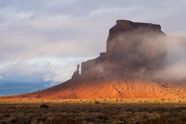 Sunset in Monument Valley Tribal Park, Utah, Usa