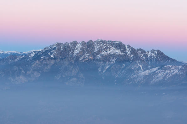 Mount Resegone at twilight, Lecco, Lombardy, Alps, Italy, Europe
