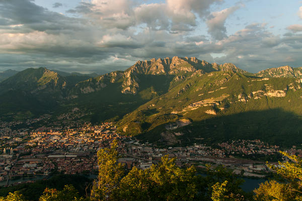 Mount Resegone at sunset seen from Monte Barro, Lecco, Lombardy, Alps, Italy, Europe