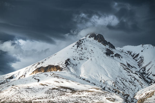 Mount Camicia before the storm, Campo Imperatore, L'Aquila province, Abruzzo, Italy, Europe