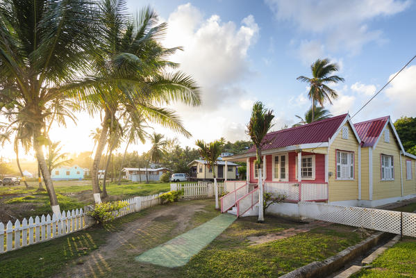 Typical houses of Batsheba village, Batsheba, Barbados Island, Lesser Antilles, West Indies, Caribbean region