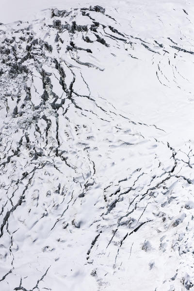 The crevasses of Mont Blanc glacier, Courmayeur, Aosta Valley, Italy