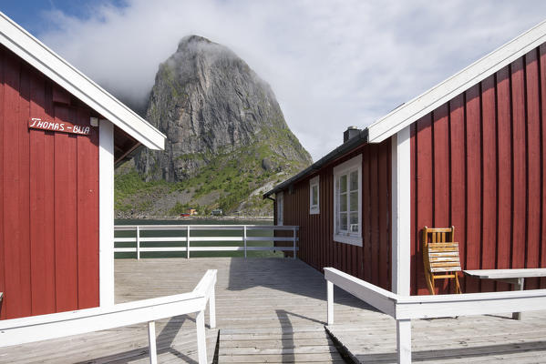Typical houses of Lofoten Islands, Norway, Europe