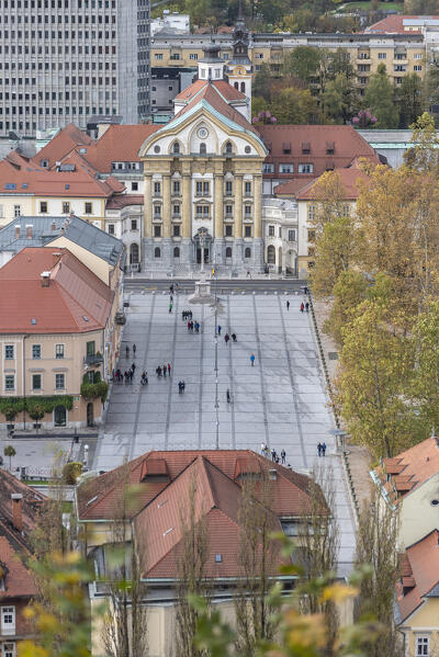 The view of Park Zvezda from the Castle, Ljubiana, Slovenia, Europe