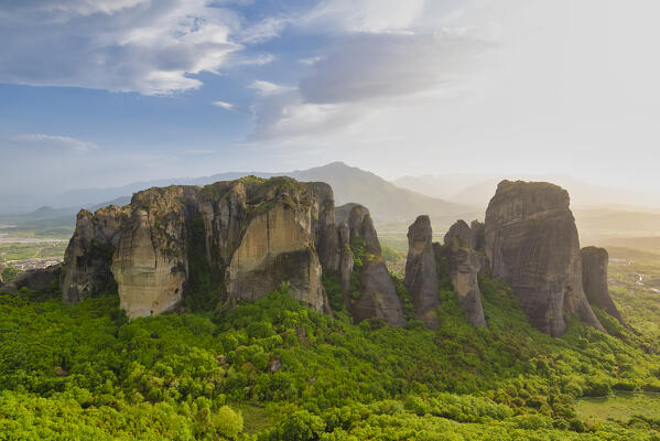Meteora during sunset, Kalabaka, Tessaglia, Greece