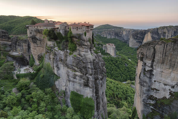 The Monastery of Varlaam during sunrise, Kalabaka, Tessaglia, Greece