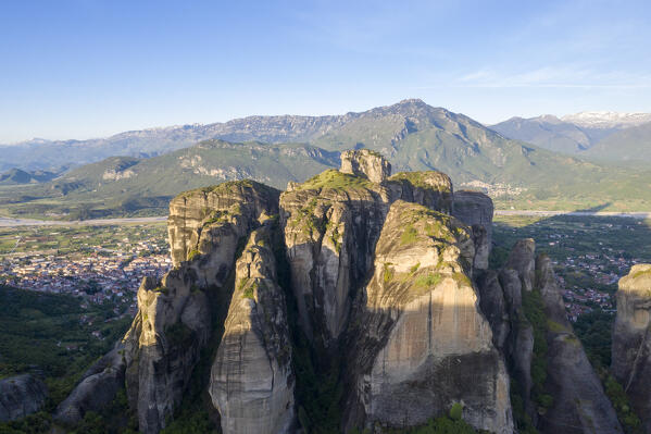 Typical mountains of Meteora, Kalabaka, Tessaglia, Greece