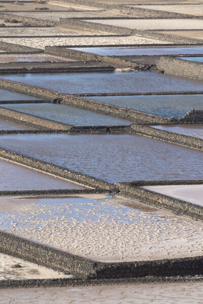 The view of Saline de Janubio, Lanzarote, Canary Island, Spain, Europe