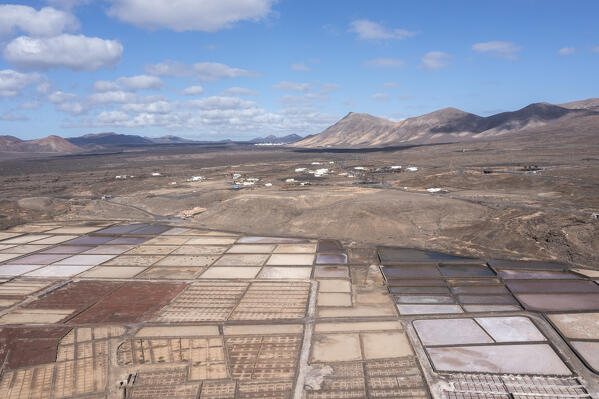 The view of Saline de Janubio, Lanzarote, Canary Island, Spain, Europe