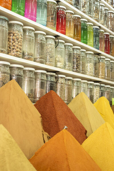 Spice shop at Medina of Marrakech, Marrakech-Safi, Morocco