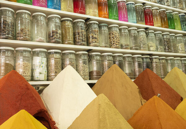 Spice shop at Medina of Marrakech, Marrakech-Safi, Morocco