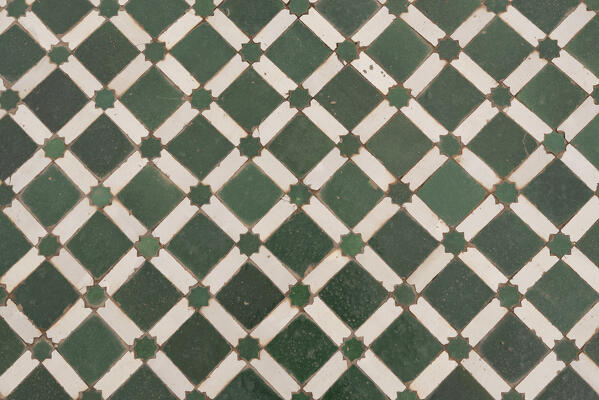 Details of El Bahia palace in Marrakech, Marrakech-Safi, Morocco 