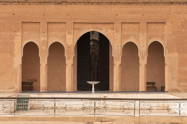 Details of El Badi Palace in Marrakech, Marrakech-Safi, Morocco 