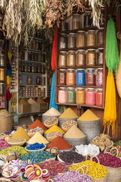 Moroccan spices, Marrakech, Morocco, Africa