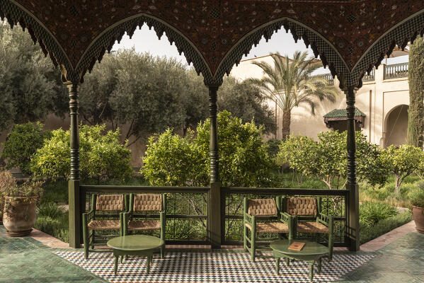 Secret garden of Marrakech, Morocco, Africa 