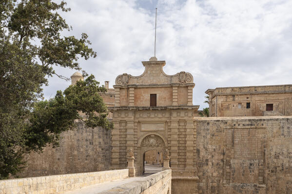 The entrance to the old city of Mdina, Malta, Europe