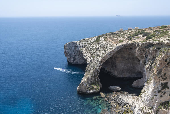 Blue cave at Malta Island, Malta, Europe