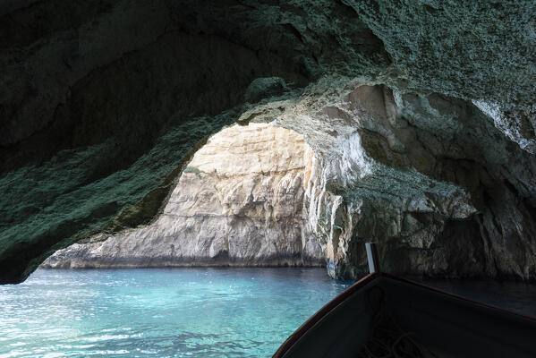 Blue cave at Malta Island, Malta, Europe
