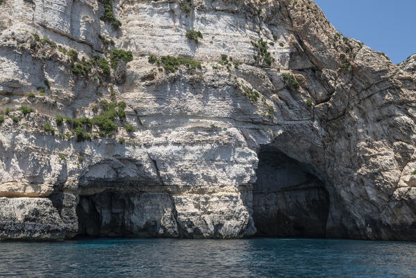 Blue cave at Malta Island, Malta, Europe