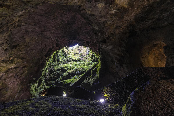 The Cave of Algar do Carvao, Terceria island, Azores islands, Portugal 