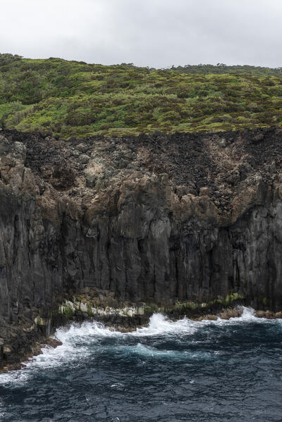 The cliffs of Miradouro de Alagoa, Terceria island, Azores islands, Portugal 