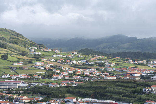 Horta village at Faial Island, Azores, Portugal, Europe