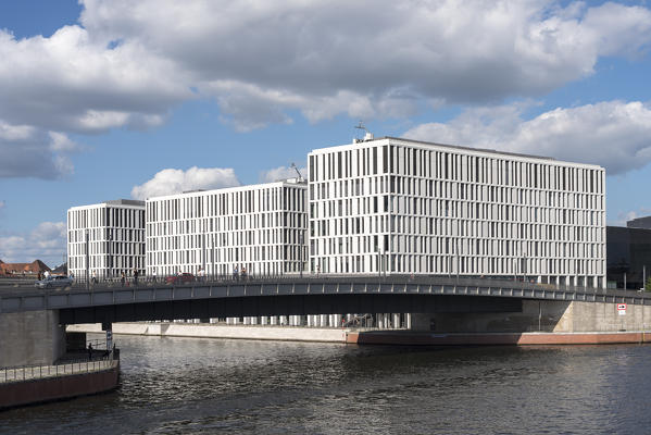The new building near the Sprea River, Berlin, Germany, Europe