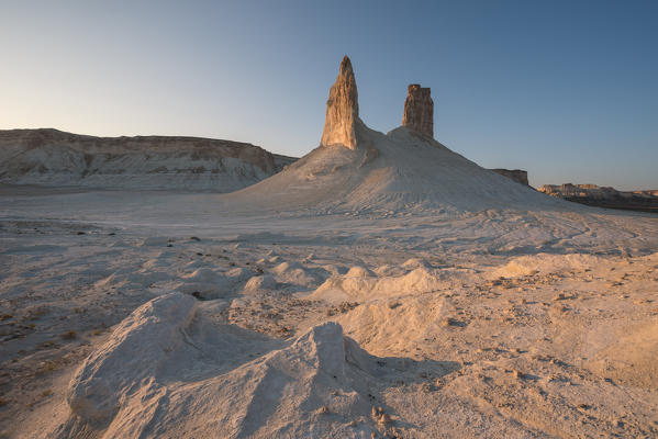 Rock formations at Boszhira at the Caspian Depression, Aktau, Mangystau region, Kazakhstan