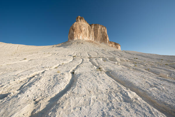 Rock formations at Caspian Depression desert, Boszhira, Aktau, Mangystau region, Kazakhstan