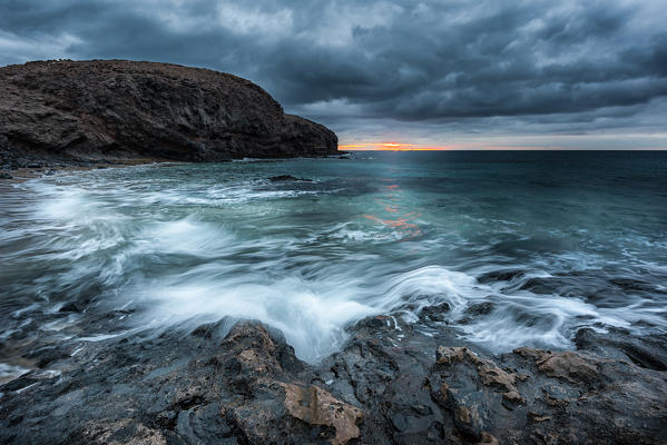 Los Papagayo beach at sunrise, Lanzarote, Canary Island, Spain,Europe