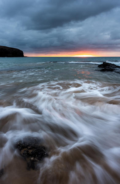 Los Papagayo at sunrise, Lanzarote, Canary island, Spain, Europe
