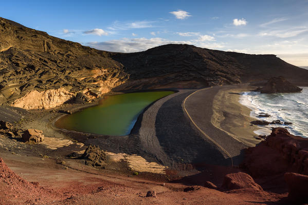 El Golfo, the green lagoon, Lanzarote, Canary island, Spain, Europe
