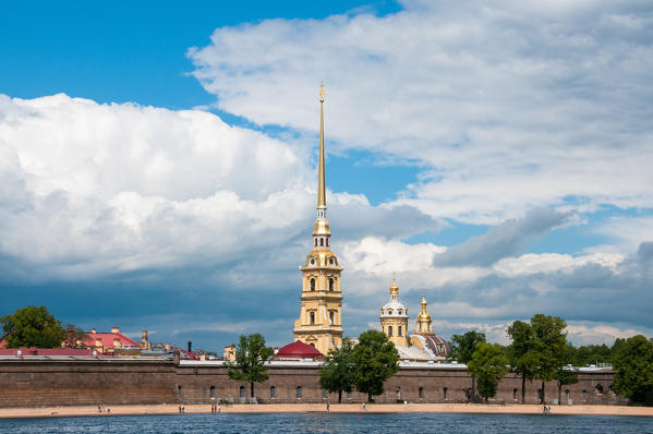 Peter and Paul Fortress on Zayachy Island, Saint Petersburg, Russia