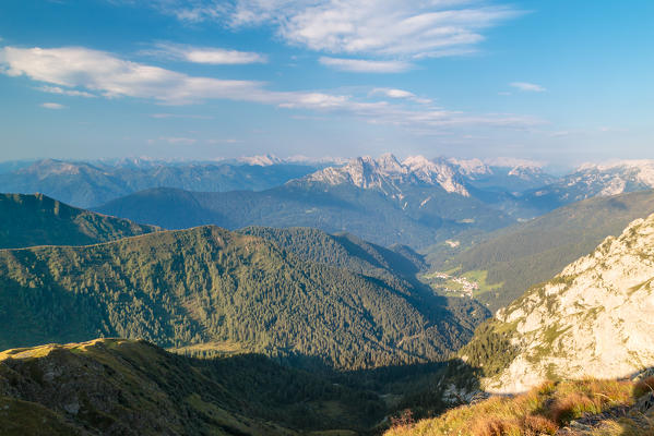 Summer morning between the alps of Friuli Venezia-Giulia