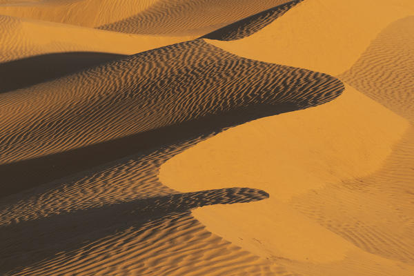 texture in the sand dunes, Sahara desert, Tunisia, Northern Africa.