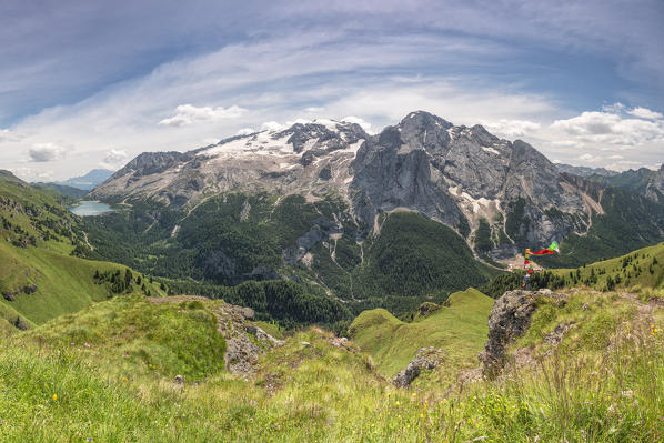 summer day in Marmolada, Unesco World Heritage Site, Belluno province, Veneto district, Italy, Europe