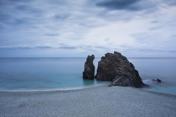 the beach of Monterosso al Mare, Cinque Terre, municipality of Monterosso al Mare, La Spezia provence, Liguria, Italy, Europe