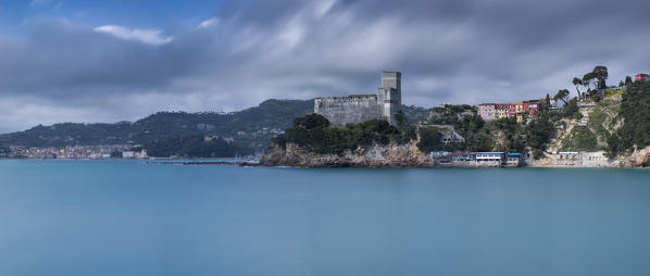 Panoramic view of Lerici gulf, municipality of Lerici, La Spezia provence, Liguria, Italy, Europe