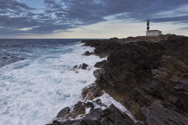 the cliff, cap de Favaritx, municipality of Mahon, Menorca, Balearic Island, South Spain, Europe
