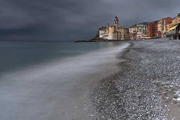 Camogli beach, municipality of Camogli, Genova provence, Liguria, Italy, Europe 