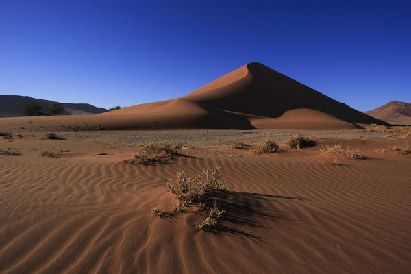 Dune at sunrise in Sossusvlei area, Namib Naukluft National Park, Namibia