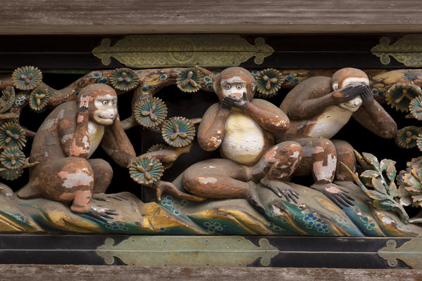 Three wise monkeys, Nikko, Japan, Asia