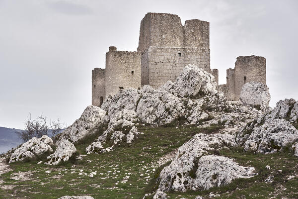 Rocca Calascio Castle, Calascio village, L'Aquila district, Abruzzo, Italy                       