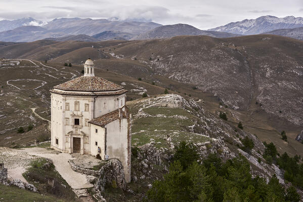 Santa Maria della pietà at Rocca Calascio Europe, Italy, Abruzzo, L'Aquila district         