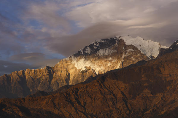 Annapurna at sunset, Himalayas, Nepal
