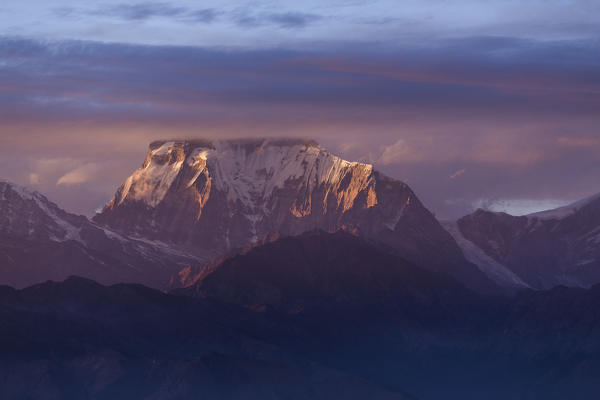 Dhaulagiri  at sunset, Himalayas, Nepal