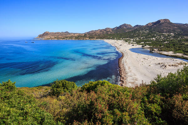Corse, France, the clean water from the Ostriconi beach, Balagne