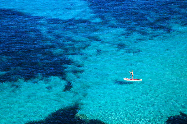 Europe, France, Corse, row at Ostriconi beach, Balagne