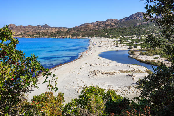 Corse, France, the clean water from the Ostriconi beach, Balagne
